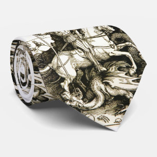 ST. GEORGE UND DRAGON , Schwarz-weiß Krawatte