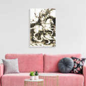 ST. GEORGE UND DRAGON , Schwarz-weiß Leinwanddruck (Insitu (Wohnzimmer))