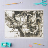 ST. GEORGE UND DRAGON , Schwarz-weiß Seidenpapier (Basteln)