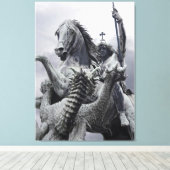 St. George und Dragon von Eduard Kiss Leinwanddruck (Insitu (Holzboden))