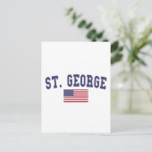 St. George US Flag Postkarte (Stehend Vorderseite)