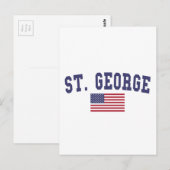 St. George US Flag Postkarte (Vorne/Hinten)