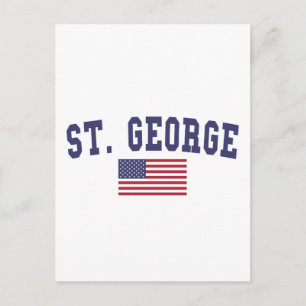St. George US Flag Postkarte