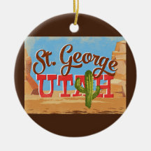 St George Utah Cartoon Desert Vintage Travel