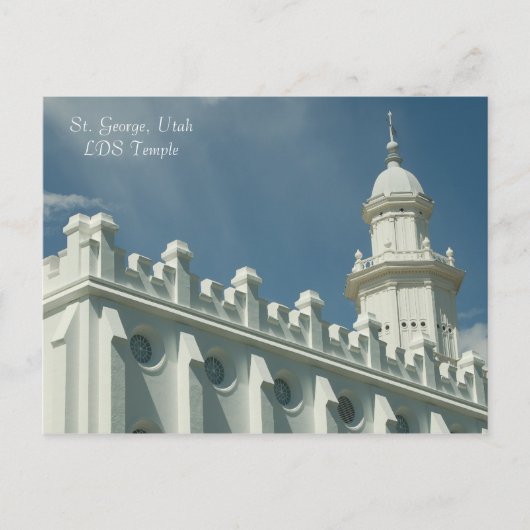 St. George, Utah LDS Temple Postkarte (Vorderseite)