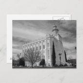 St. George Utah Mormon Temple Postkarte (Vorne/Hinten)