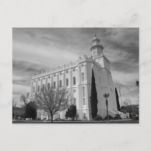 St. George Utah Mormon Temple Postkarte (Vorderseite)