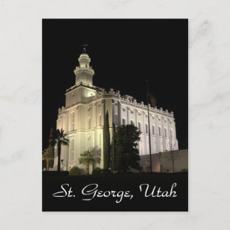 St. George Utah Mormon Temple Postkarte