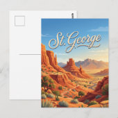 St. George, Utah Postkarte (Vorne/Hinten)