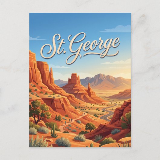 St. George, Utah Postkarte (Vorderseite)