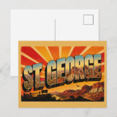 St. George Utah Red Cliffs Desert Art Postkarte (Vorne/Hinten)