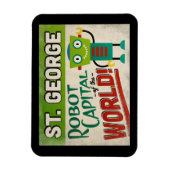 St. George Utah Robot - Funny Vintag Magnet (Vertikal)