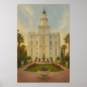 St. George Utah Tempel Gemälde™ LDS Kunstposter Poster