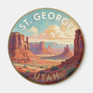 St. George Utah Wüstenlandschaft Magnet