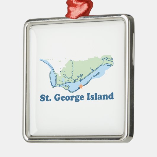 St- Georgeinsel Silbernes Ornament (Links)