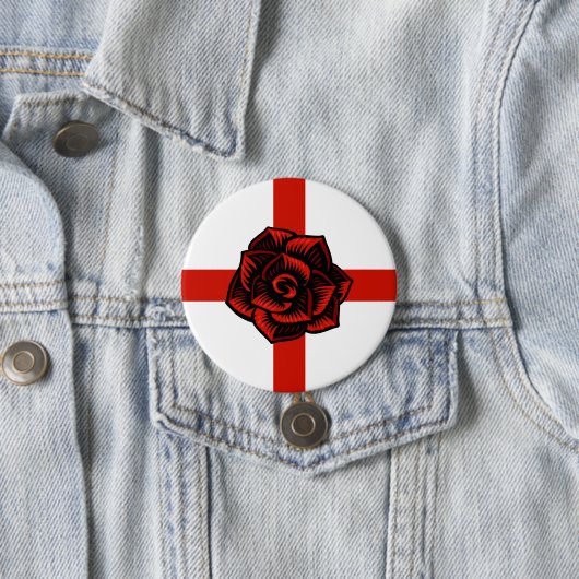 St. George's Day, England's Flag, Rote Rose Button (Beispiel)
