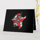 St Georges Day Guitar England Flaggenmusiker Karte (Gelbe Blume)