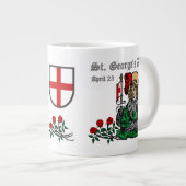 St. George's Day Jumbo Tasse (Nürnberger Version) (Vorderseite Rechts)