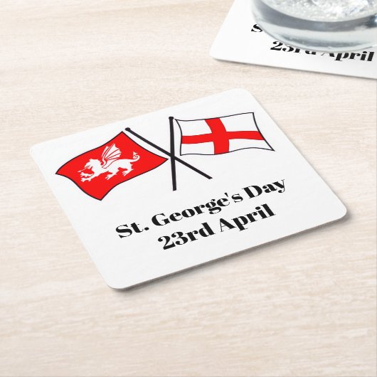 St. George's Day Patriotic Untersetzer (angewinkelt)