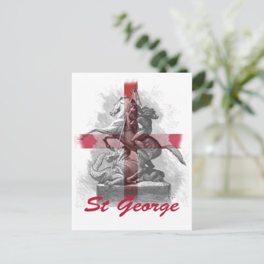 St Georges Day Postkarte (Stehend Vorderseite)