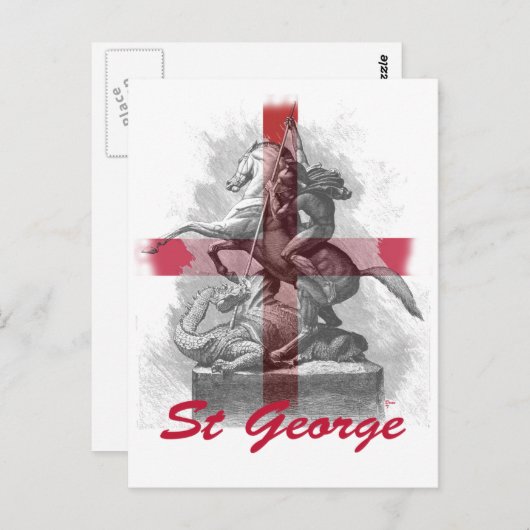 St Georges Day Postkarte (Vorne/Hinten)
