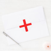 ST GEORGES FLAG - SCHLICHT RUNDER AUFKLEBER (Umschlag)