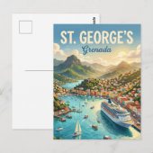 St. George's Hafen Grenada Postkarte (Vorne/Hinten)