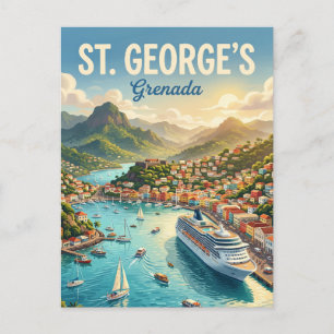 St. George's Hafen Grenada Postkarte