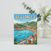 St. George's Hafen Grenada Postkarte (Stehend Vorderseite)