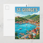 St. George's Hafen Grenada Postkarte (Vorne/Hinten)
