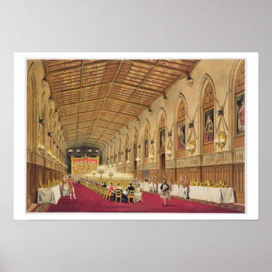 St. George's Hall, Windsor Castle, 1838 (Farbe bel Poster (Vorne)