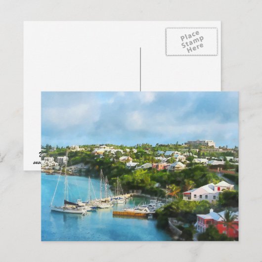 St. George's Harbour, Bermuda Postkarte (Vorne/Hinten)