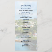 St. George's Harbour, Bermuda Wedding Program Programm (Rückseite)