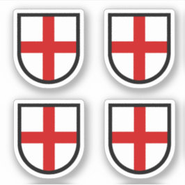 St. George's Shield - Vierfacher Kontakt Aufkleber