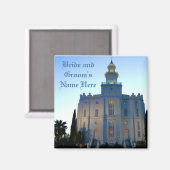 St. GeorgeTemple-Magnet-Customizable Magnet (Vorderseite/Rückseite)