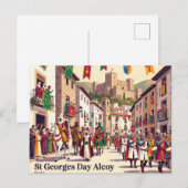 St Georgs Tag Alcoy Spanien Postkarte (Vorne/Hinten)
