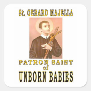 ST. GERARD MAJELLA QUADRATISCHER AUFKLEBER