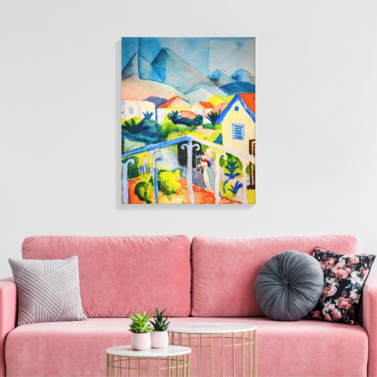 St Germain bei Tunis | Auguste Macke | Leinwanddruck (Insitu (Wohnzimmer))