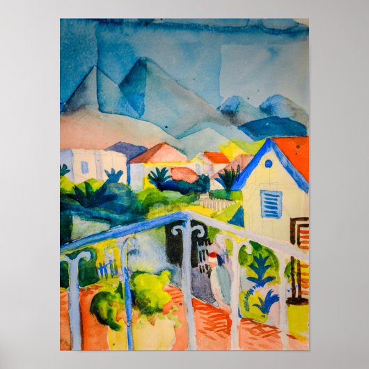 St Germain bei Tunis | Auguste Macke | Poster (Vorne)