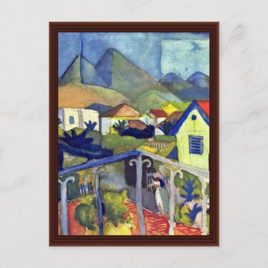 St. Germain bei Tunis By Macke August Postkarte (Vorderseite)