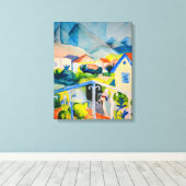 St Germain near Tunis | Auguste Macke | Leinwanddruck (Insitu (Holzboden))