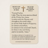 St. Gertrude, die Große Klägerin, Heilige Karte (Rückseite)