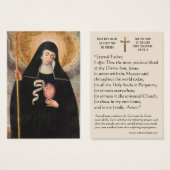 St. Gertrude, die Große Klägerin, Heilige Karte (Vorne & Hinten)