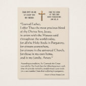 St. Gertrude, die Große Klägerin, Heilige Karte (Rückseite)