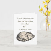 St. Gertrude Of Nivelles Cat Quote Card  Karte (Gelbe Blume)