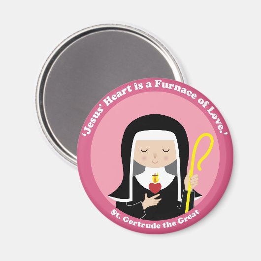 St. Gertrude the Great Magnet (Vorderseite/Rückseite)