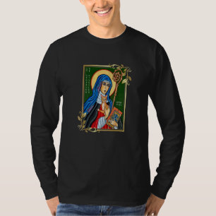 St Gertrude von Nivelles Schutzheilige der Katzen T-Shirt