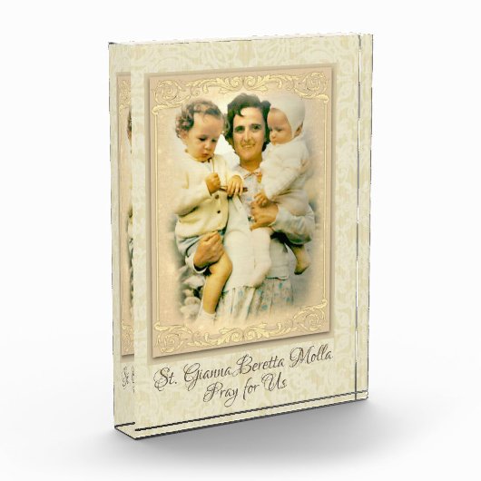 St. Gianna Beretta Molla Katholische Mutter Fotoblock (Links)