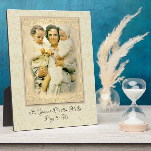 St. Gianna Beretta Molla Katholische Mutter Fotoplatte (Seite)