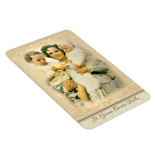 St. Gianna Beretta Molla Katholische Mutter Magnet (Rechte Seite)